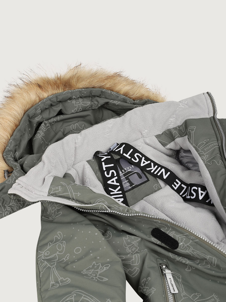 картинка Комбинезон для мальчика NIKASTYLE 8з0525 Хаки Черный от магазина детских товаров ALiSa