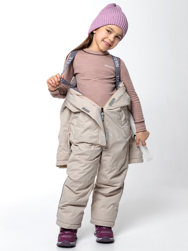 картинка Комбинезон зимний для девочки NIKASTYLE 8з6424 з24 Беж от магазина детских товаров ALiSa