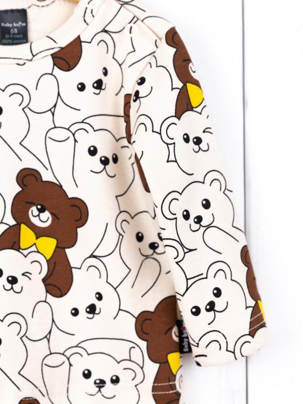 картинка Комплект для мальчика Baby Boom КД184/10-И я728 Мишки на бежевом + шоколад от магазина детских товаров ALiSa