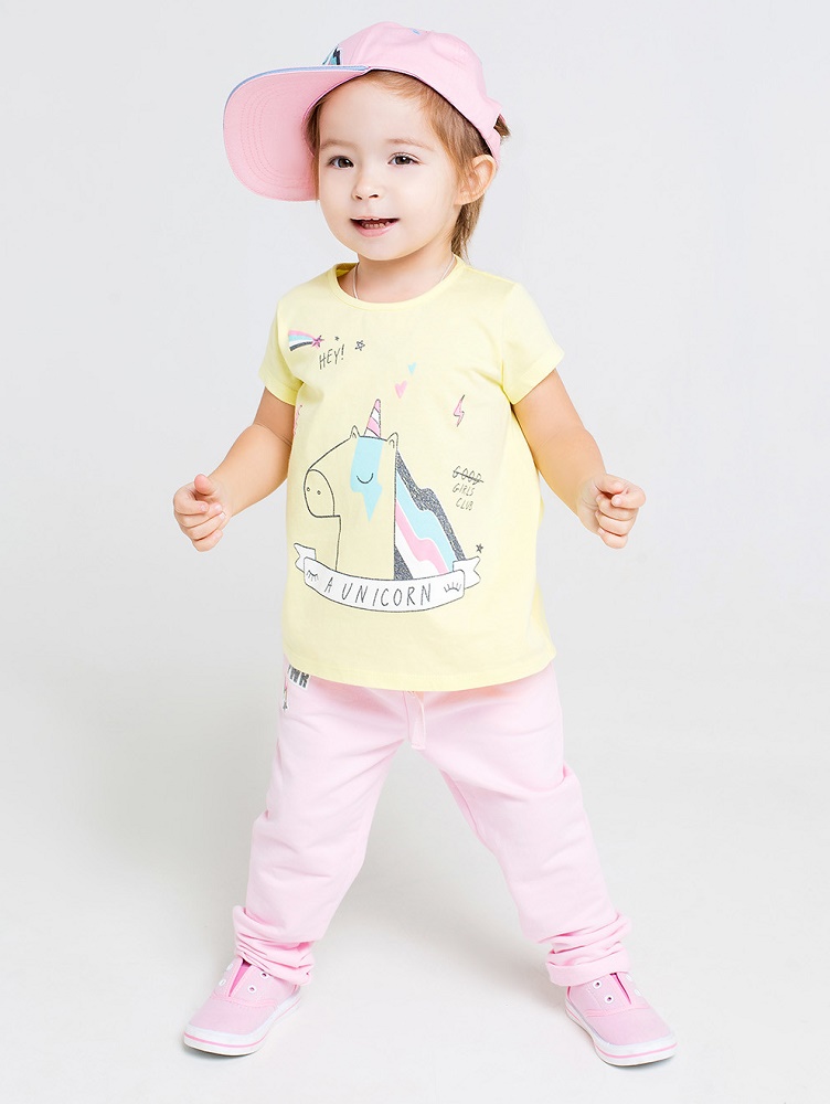 картинка Футболка для девочки Crockid КР 300614 бледно-желтый1 к201 от магазина детских товаров ALiSa