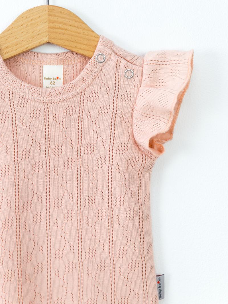 картинка Футболка для девочки Baby Boom Ф62/18-Р Ажур Персик от магазина детских товаров ALiSa