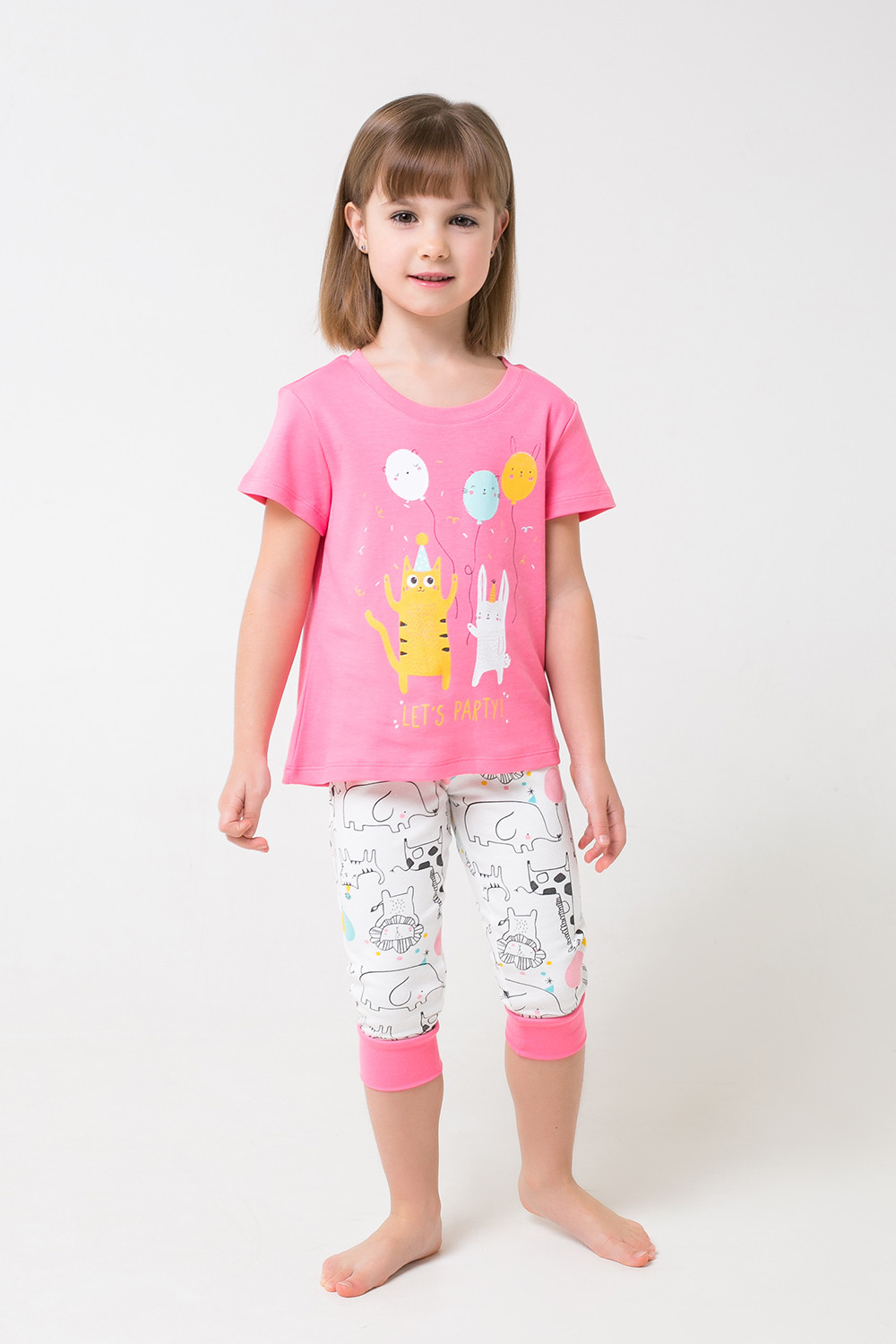 картинка Пижама для девочки Crockid К 1536 клубничное суфле + веселый праздник от магазина детских товаров ALiSa