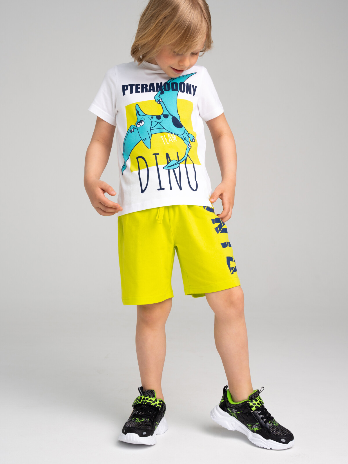 картинка Пижама для мальчика PL 12312102 Белый зеленый от магазина детских товаров ALiSa