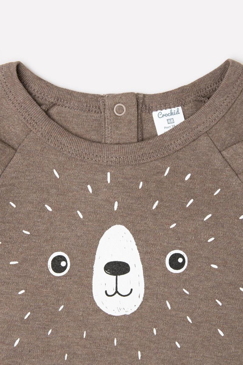 картинка Джемпер для мальчика Crockid К 301579 коричневый меланж (зима в лесу) от магазина детских товаров ALiSa