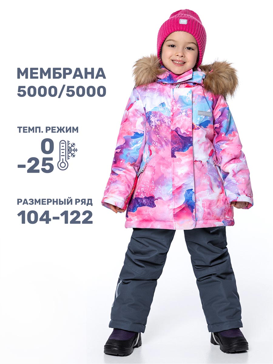 картинка Комплект зимний для девочки NIKASTYLE 7з1224 Розовый серый от магазина детских товаров ALiSa