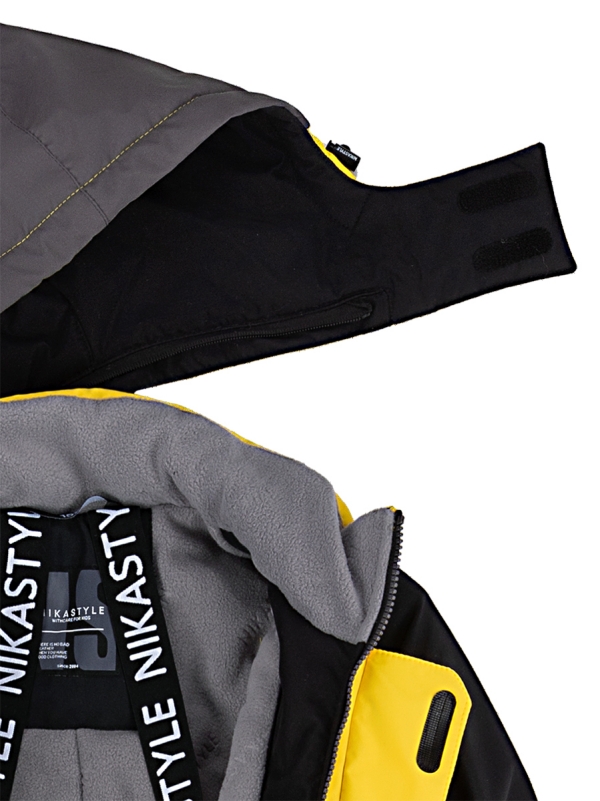 картинка Комбинезон зимний для мальчика NIKASTYLE 8з6724 Желтый черный от магазина детских товаров ALiSa