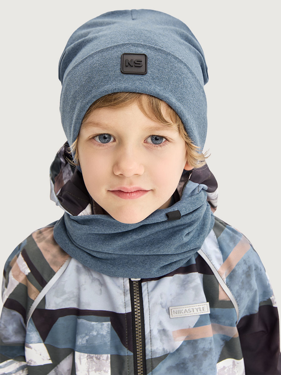 картинка Комплект деми шапка снуд для мальчика NIKASTYLE 12л12725 Неви от магазина детских товаров ALiSa