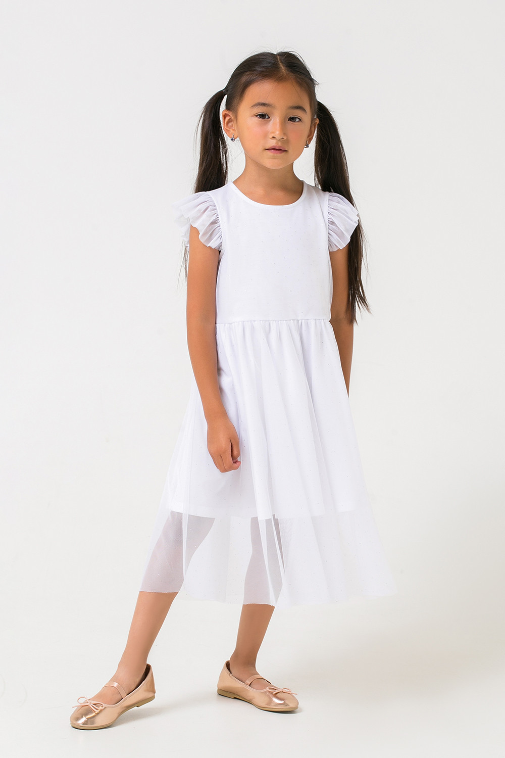 картинка Платье для девочки Crockid К 5528/2 белый от магазина детских товаров ALiSa