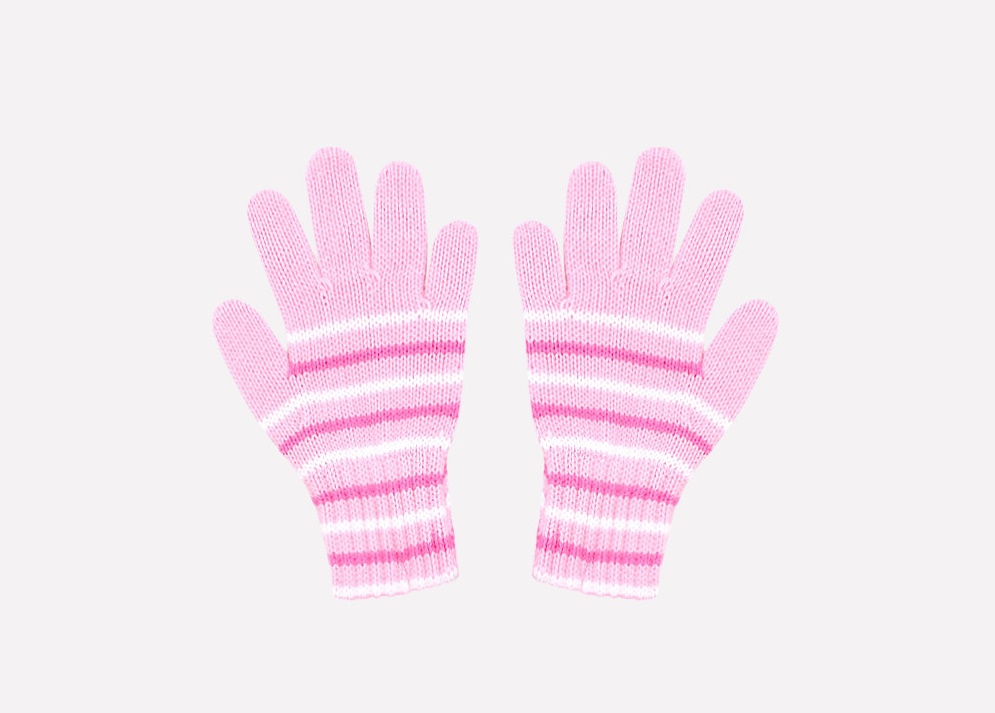 картинка Перчатки детские Crockid К 145 нежно-розовый, ярко-розовый от магазина детских товаров ALiSa