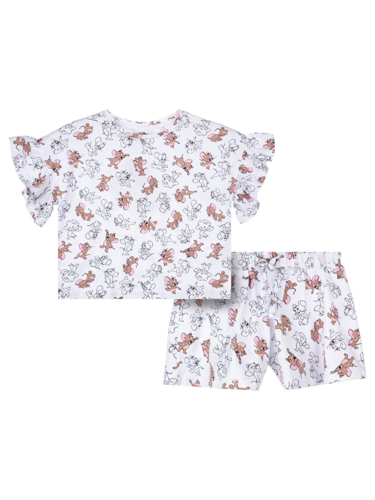 картинка Пижама для девочки PL 12442180 Белый Том и Джерри от магазина детских товаров ALiSa