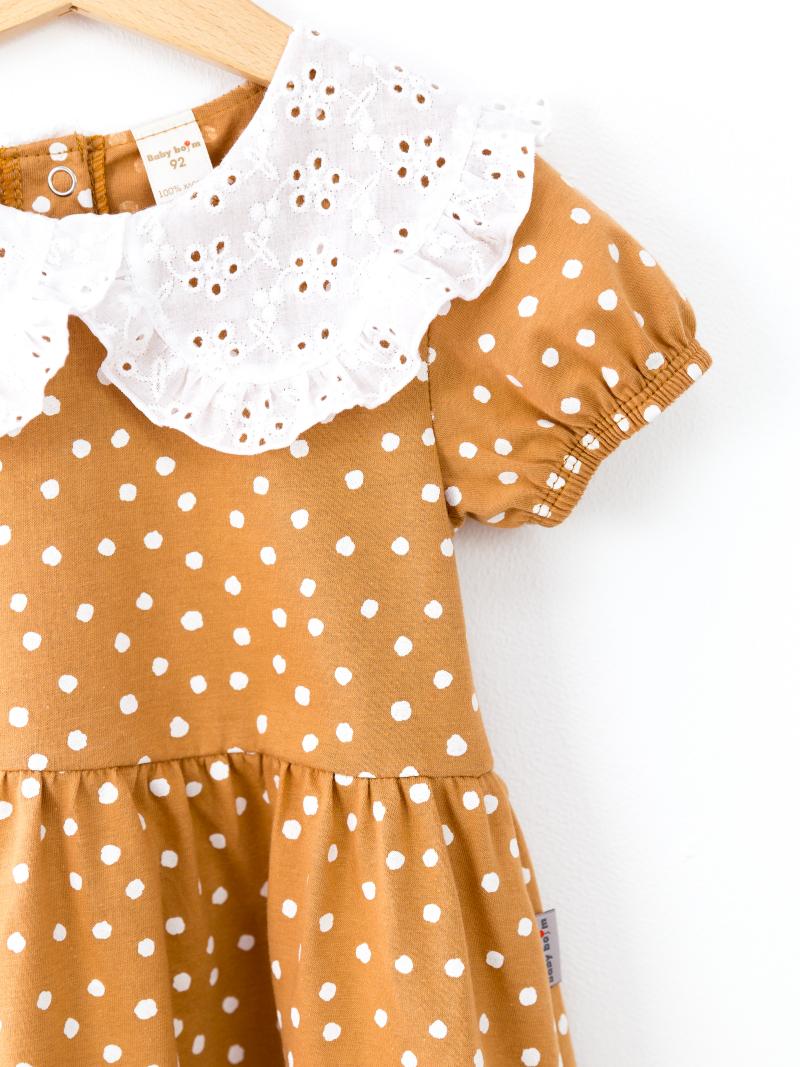 картинка Платье для девочки Baby Boom С204/2-К Snowballs на миндале от магазина детских товаров ALiSa