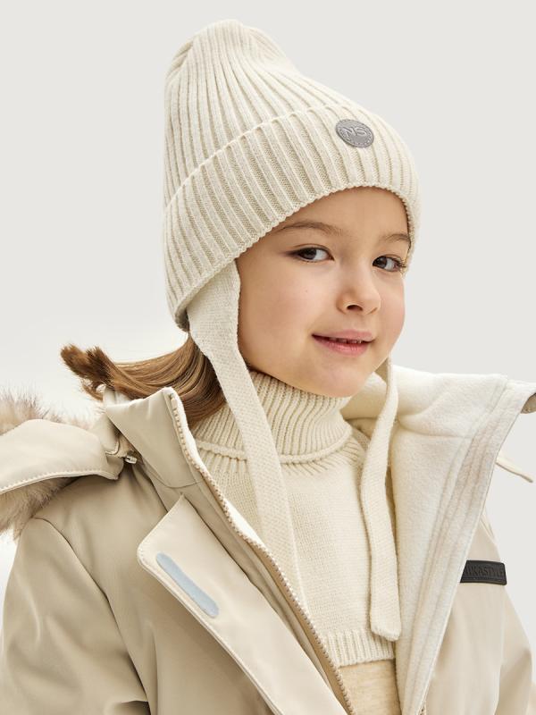 картинка Комплект шапка манишка для девочки NIKASTYLE 12з16025 Молоко от магазина детских товаров ALiSa