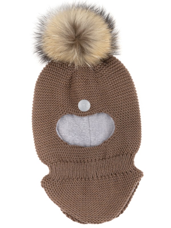 картинка Балаклава утепленная для мальчика NIKASTYLE 10з15324 Кофе от магазина детских товаров ALiSa