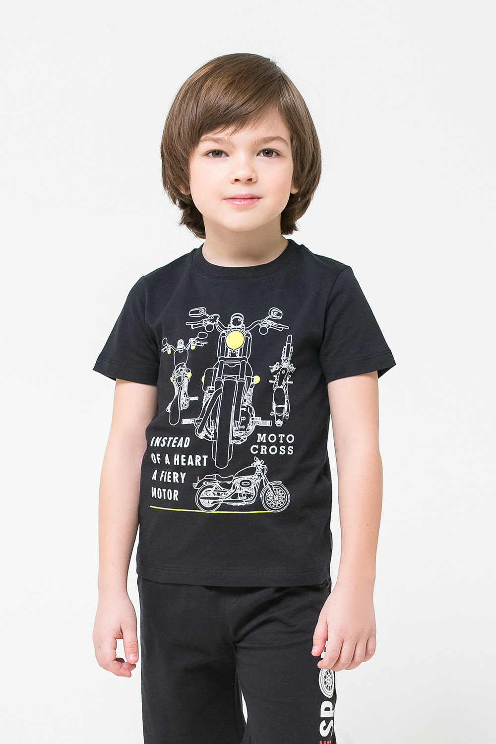 картинка Футболка для мальчика Crockid К 301143 черный к1253 от магазина детских товаров ALiSa