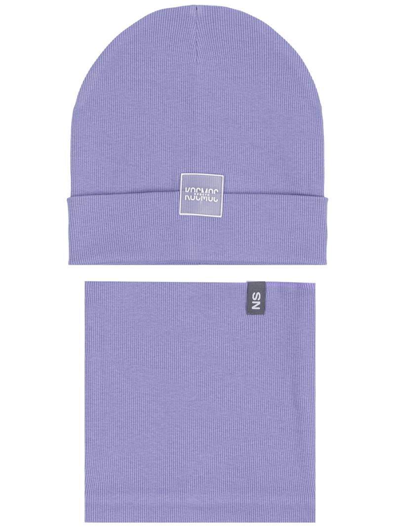 картинка Комплект деми шапка снуд для девочки NIKASTYLE 12л12424 лаванда от магазина детских товаров ALiSa