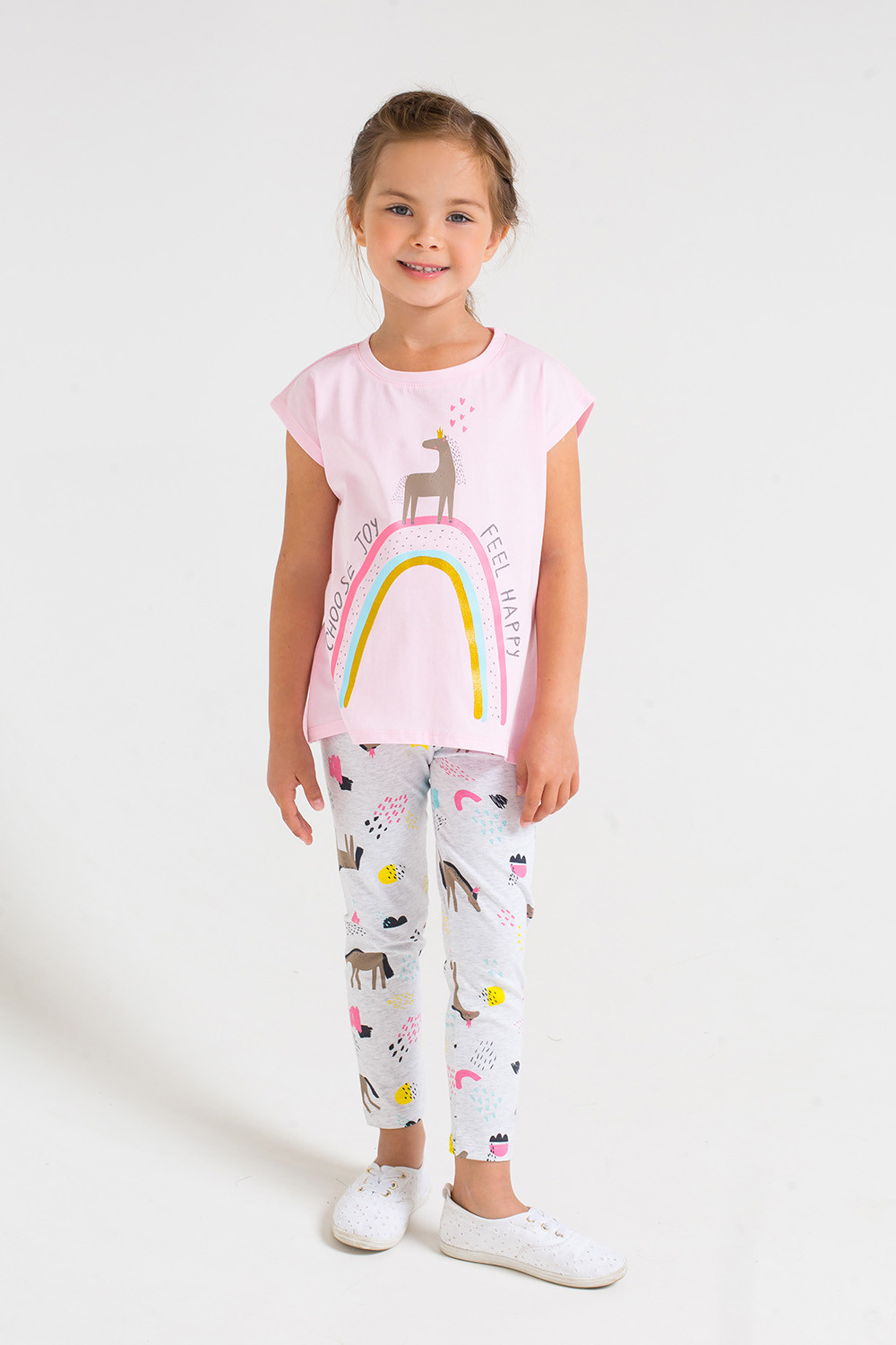 картинка Комплект для девочки Crockid КР 2659 розовое облако + светло-серый меланж к251 от магазина детских товаров ALiSa