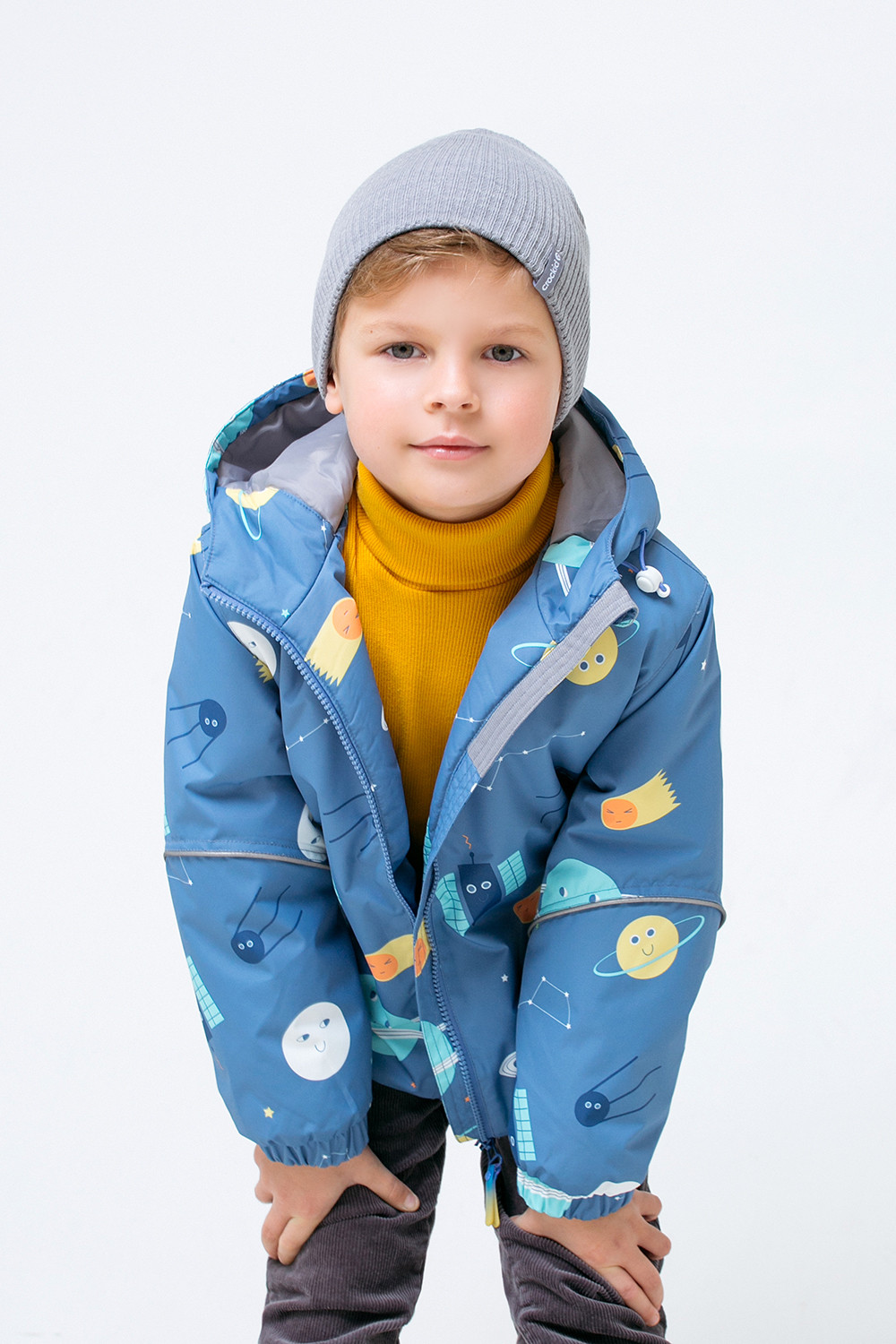 картинка Куртка демисезонная утепленная для мальчика Crockid ВК 30084/н/2 ГР от магазина детских товаров ALiSa