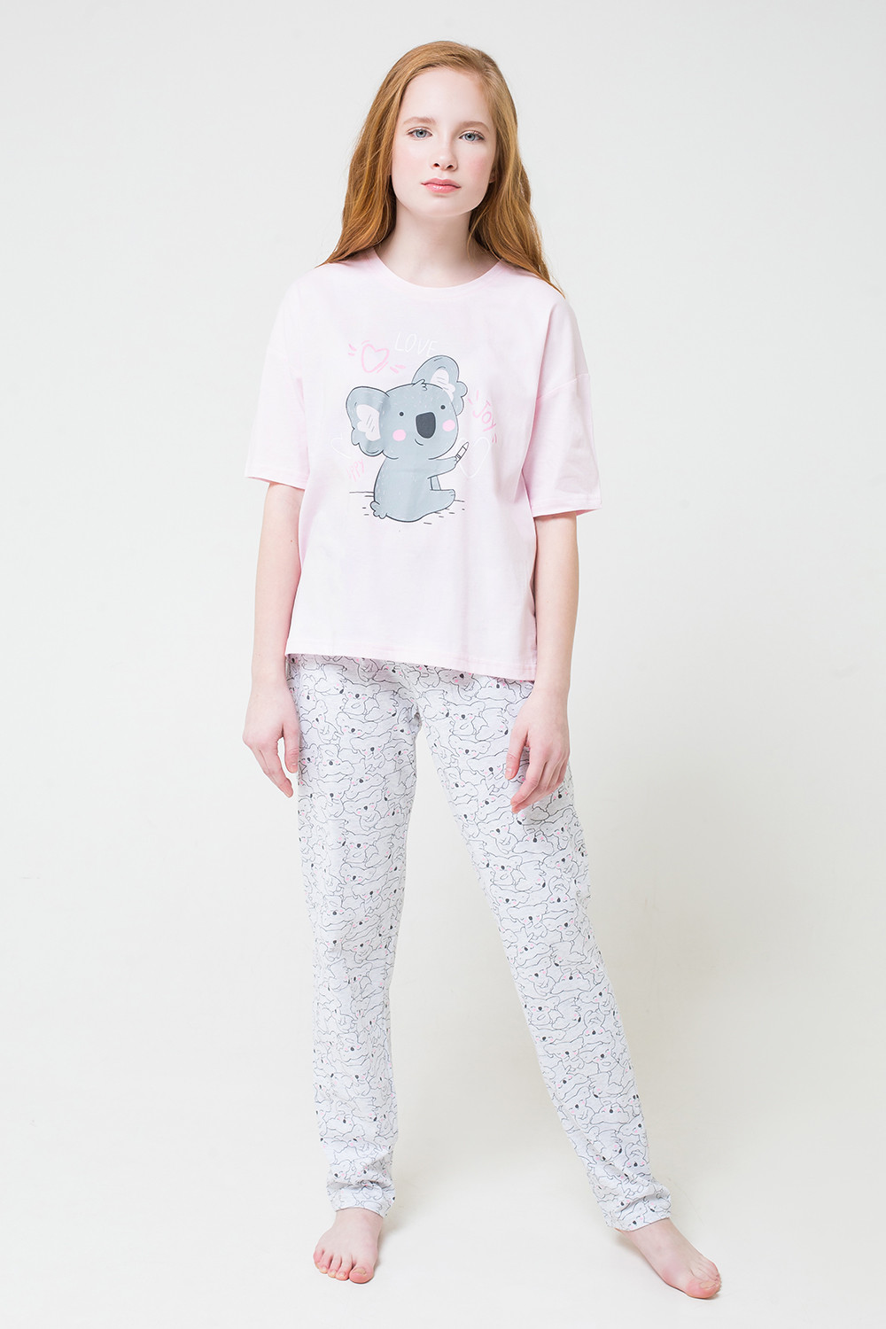 картинка Комплект для девочки КБ 2679 нежно-розовый + коалы на меланже от магазина детских товаров ALiSa