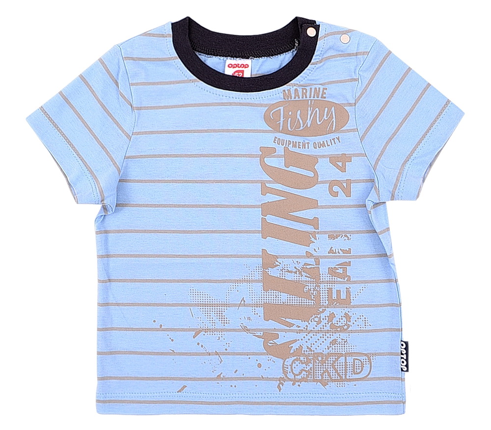 картинка Футболка для мальчика Crockid К 3580 голубой полоска от магазина детских товаров ALiSa