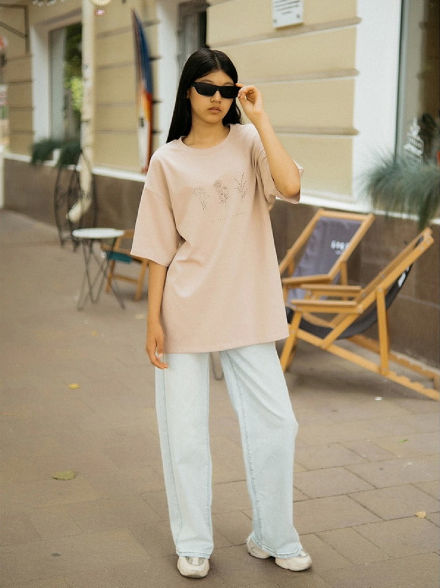 картинка Футболка для девочки Youlala YLA 1657100201 Бежевый от магазина детских товаров ALiSa