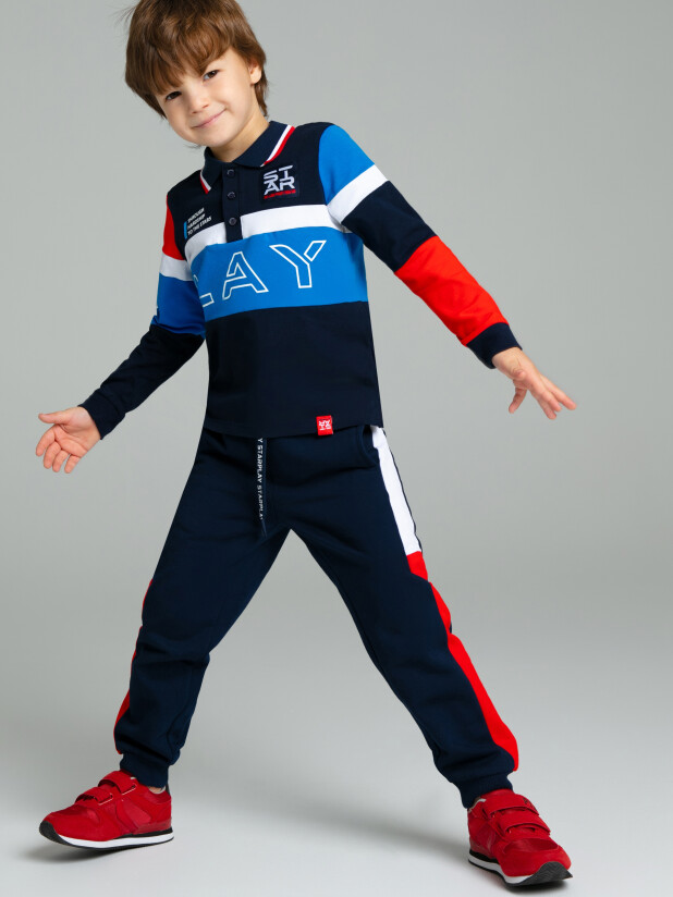 картинка Джемпер с воротником поло для мальчика PL 32312024 п201 от магазина детских товаров ALiSa