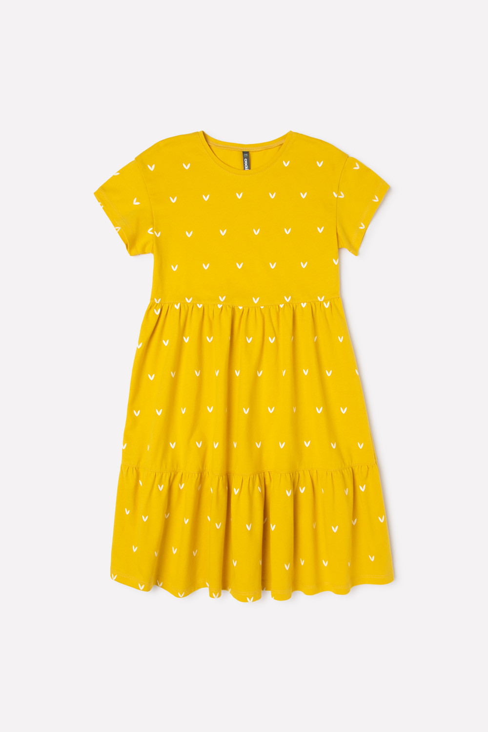 картинка Платье для девочки Crockid КР 5735 горчица, галочки к337 от магазина детских товаров ALiSa