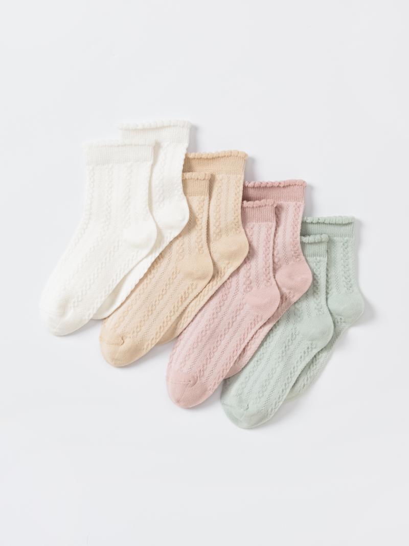 картинка Носки детские Artie 4 пары 4-3d930 Бежевый Розовый Ментол Молочный от магазина детских товаров ALiSa