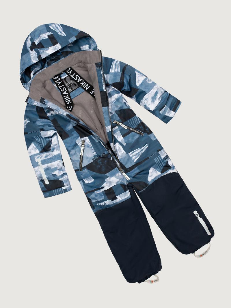 картинка Комбинезон утеплённый для мальчика NIKASTYLE 8м1125 Джинс неви от магазина детских товаров ALiSa