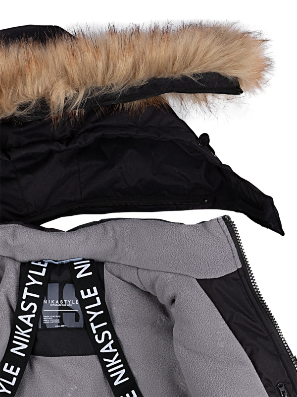 картинка Куртка зимняя для мальчика NIKASTYLE 4з3724 Черный от магазина детских товаров ALiSa