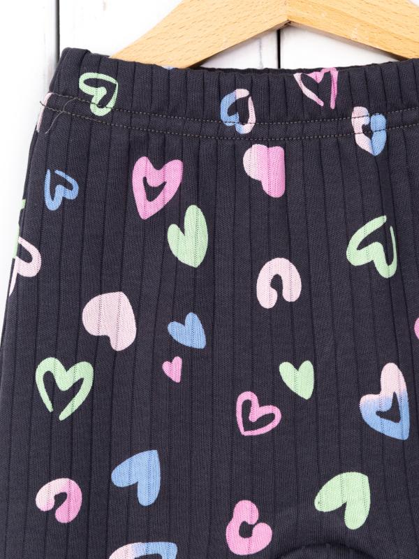 картинка Брюки для девочки Baby Boom П47/63-И я729 Сердечки на графите от магазина детских товаров ALiSa