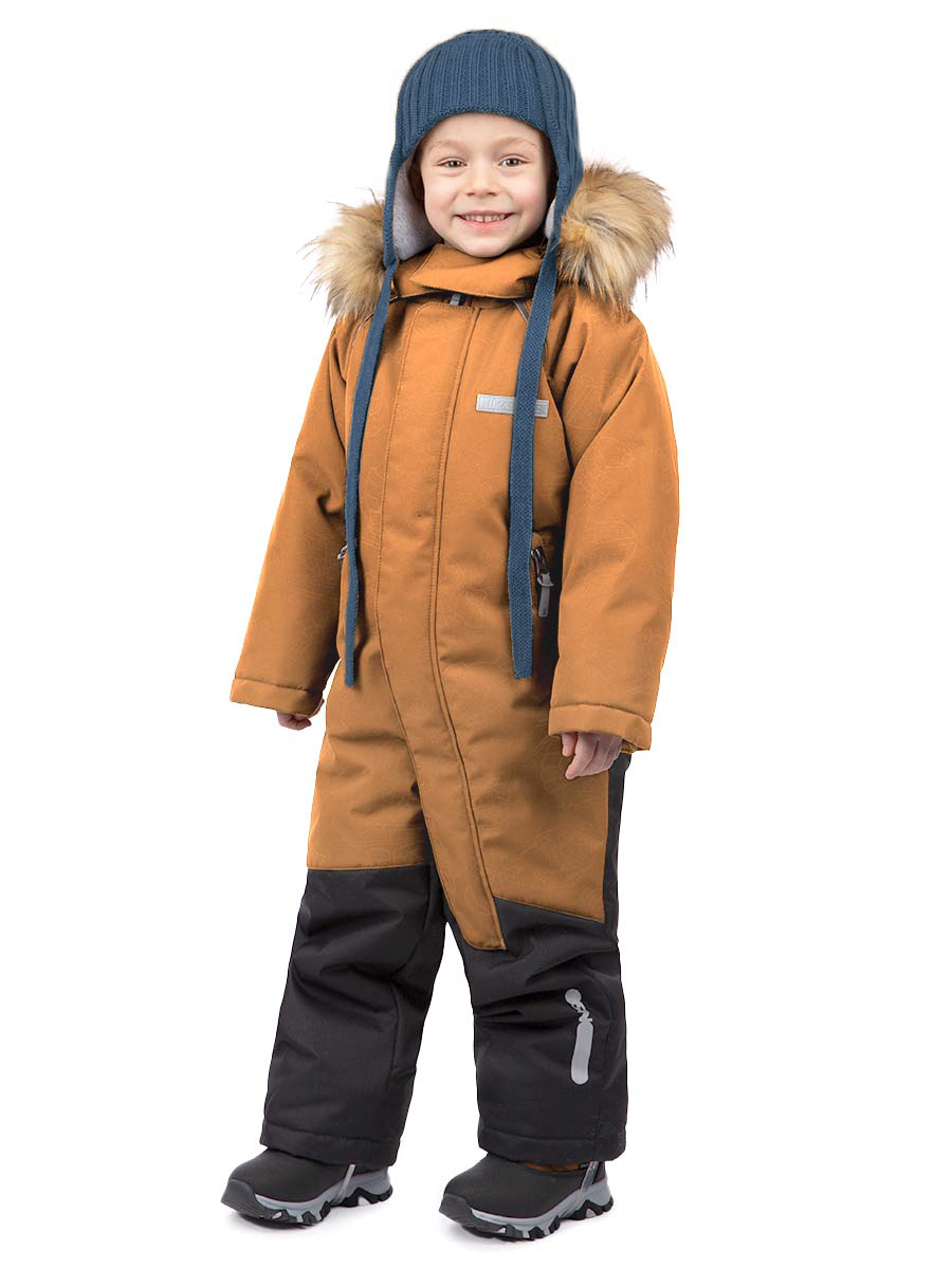 картинка Комбинезон зимний для мальчика NIKASTYLE 8з0124 Кэмел черный от магазина детских товаров ALiSa