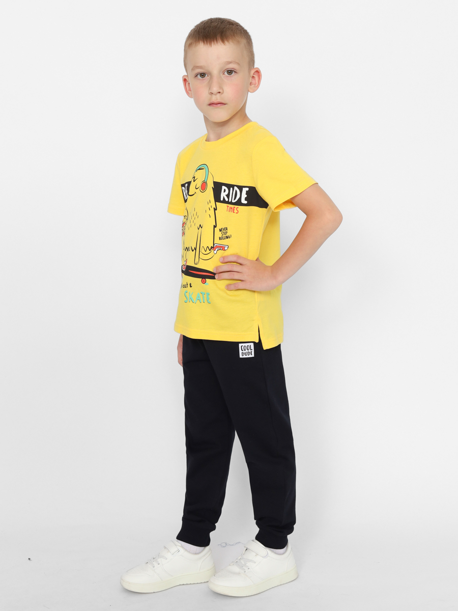 картинка Футболка для мальчика Cherubino CWKB 63384-30 Желтый от магазина детских товаров ALiSa