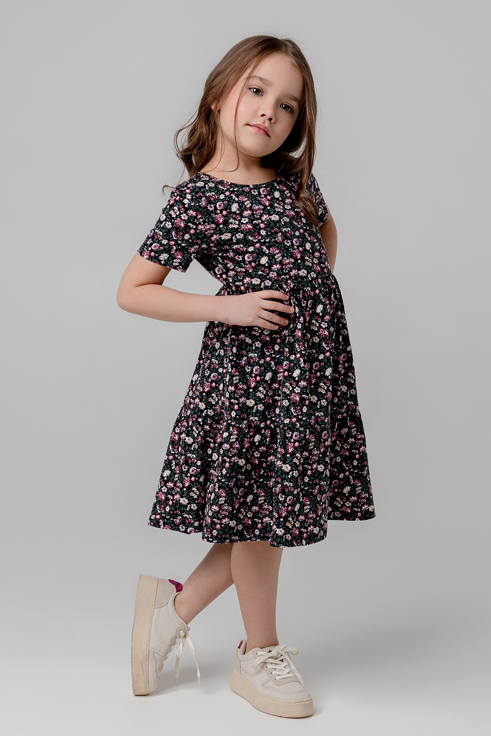 картинка Платье для девочки Crockid К 5771 черный, мильфлер от магазина детских товаров ALiSa