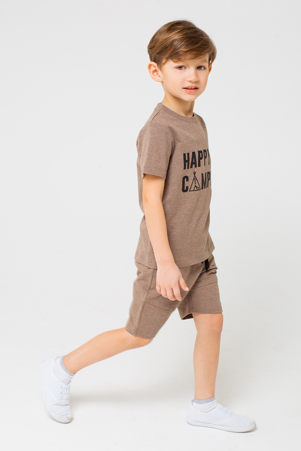 картинка Шорты для мальчика Crockid КР 4749 коричневый меланж к224 от магазина детских товаров ALiSa