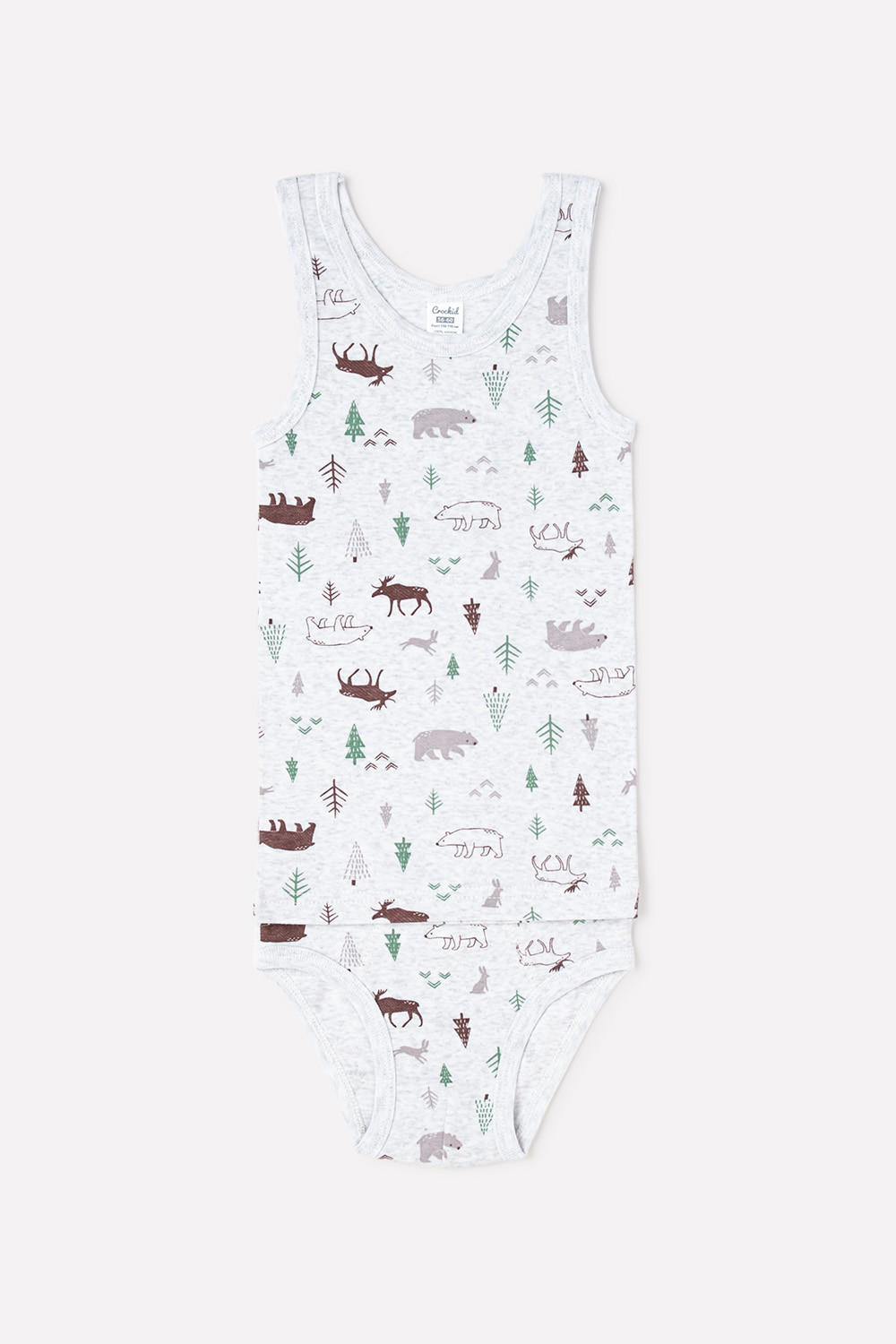 картинка Комплект для мальчика Crockid К 1166 лесные медведи на меланже от магазина детских товаров ALiSa