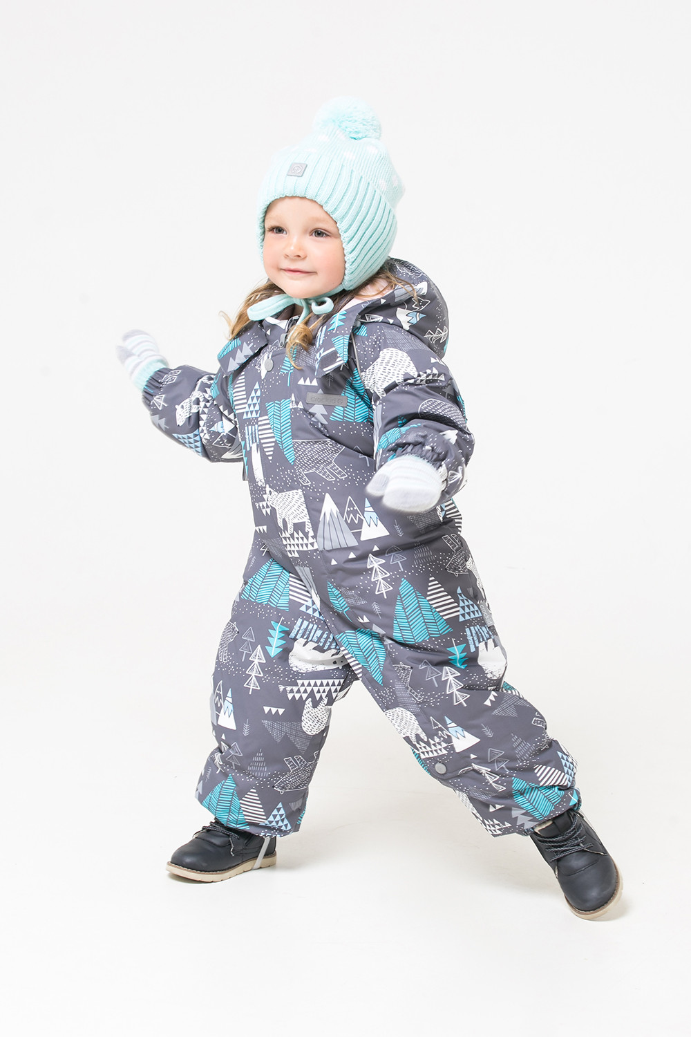 картинка Шапка для девочки Crockid КВ 20153/ш светлая бирюза от магазина детских товаров ALiSa