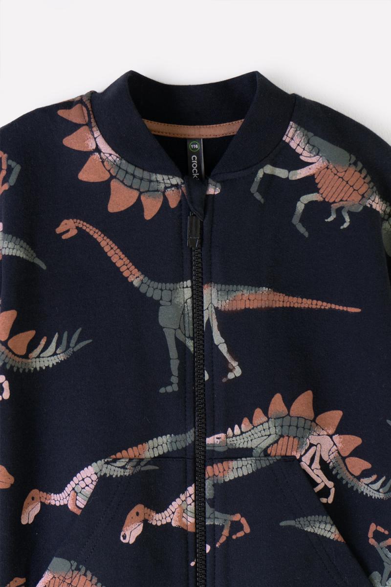 картинка Куртка для мальчика Crockid КР 301856 черный, динозавры к344 от магазина детских товаров ALiSa