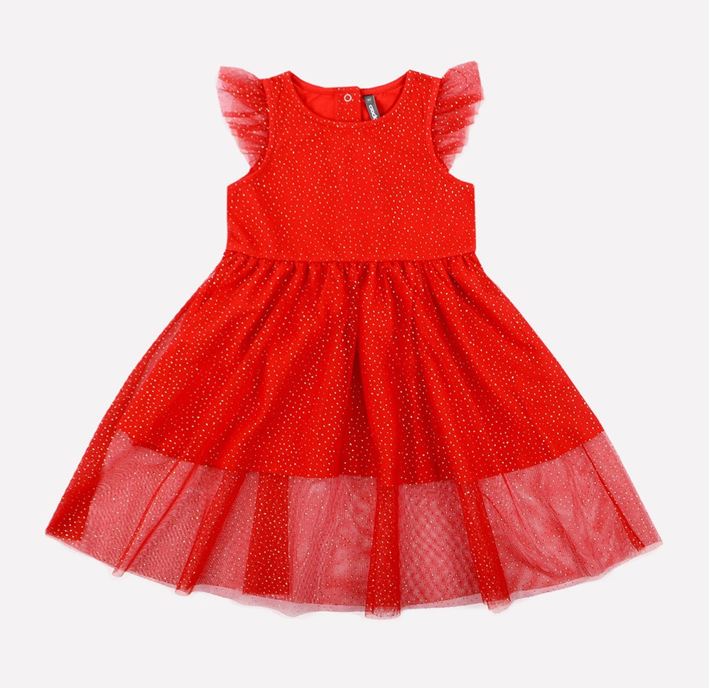 картинка Платье для девочки Crockid К 5528/1 насыщенно-красный от магазина детских товаров ALiSa