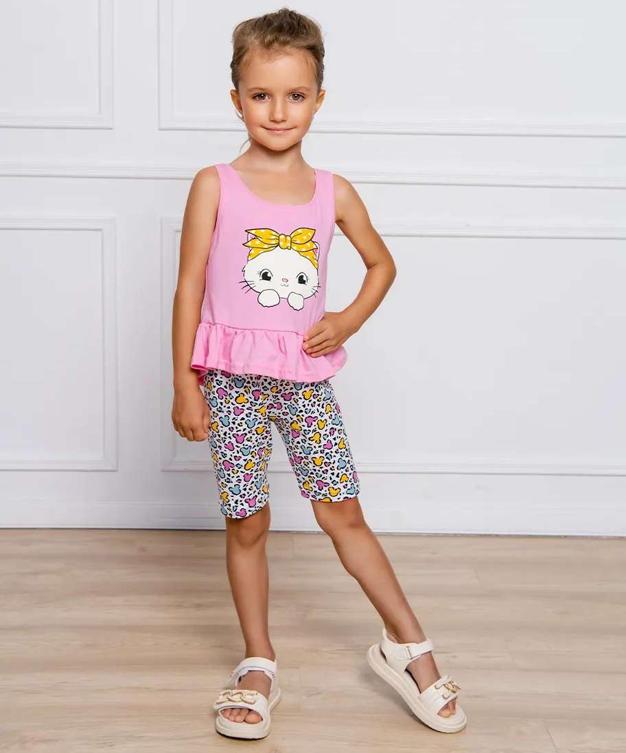 картинка Комплект для девочки YLA 7072100103 Розовый леопард от магазина детских товаров ALiSa