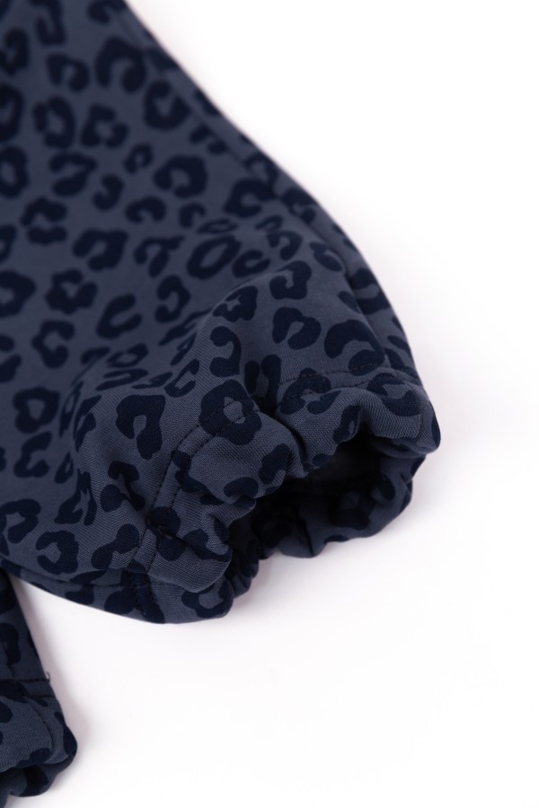 картинка Комплект для девочки Baby Boom КД534/1-Ф Леопард тёмно-синий от магазина детских товаров ALiSa