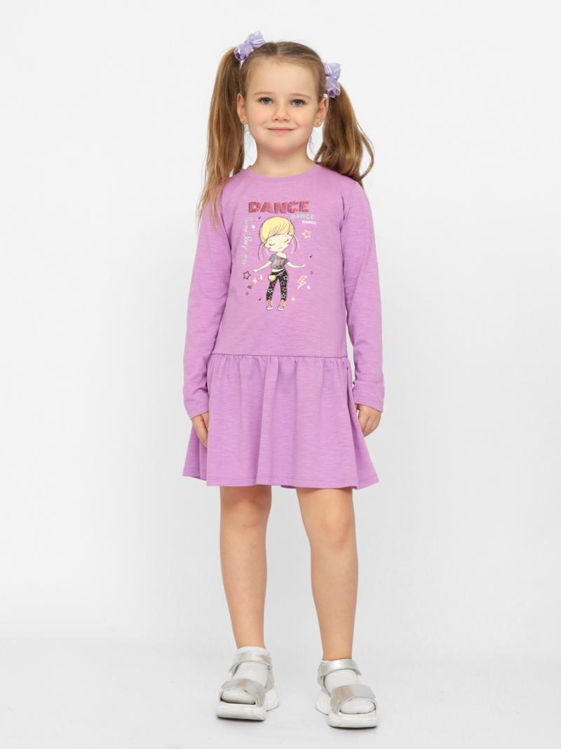 картинка Платье для девочки Cherubino CWKG 63276-45-331 Лаванда от магазина детских товаров ALiSa