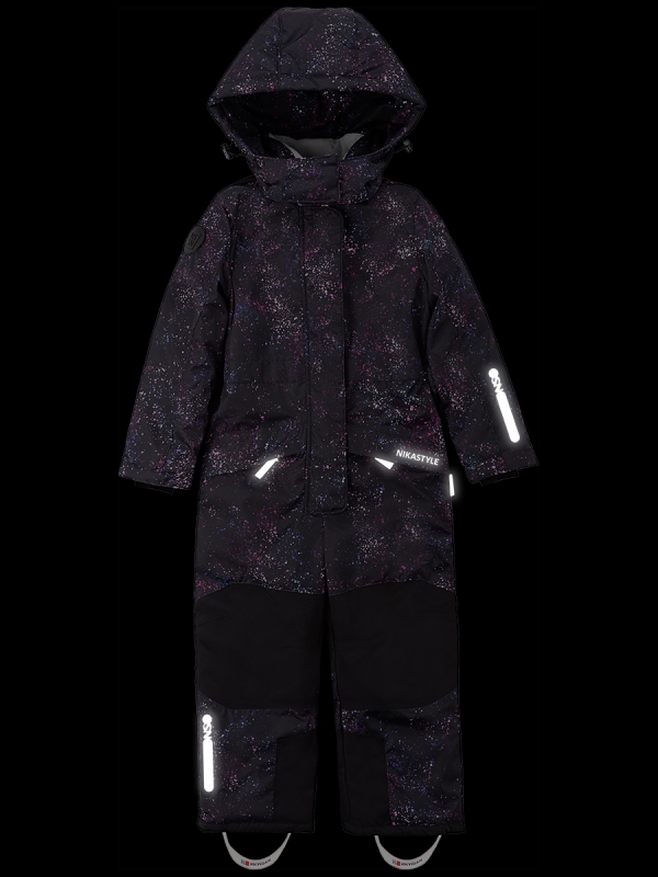 картинка Комбинезон зимний для девочки NIKASTYLE 8з5224 з24 Черный фуксия от магазина детских товаров ALiSa