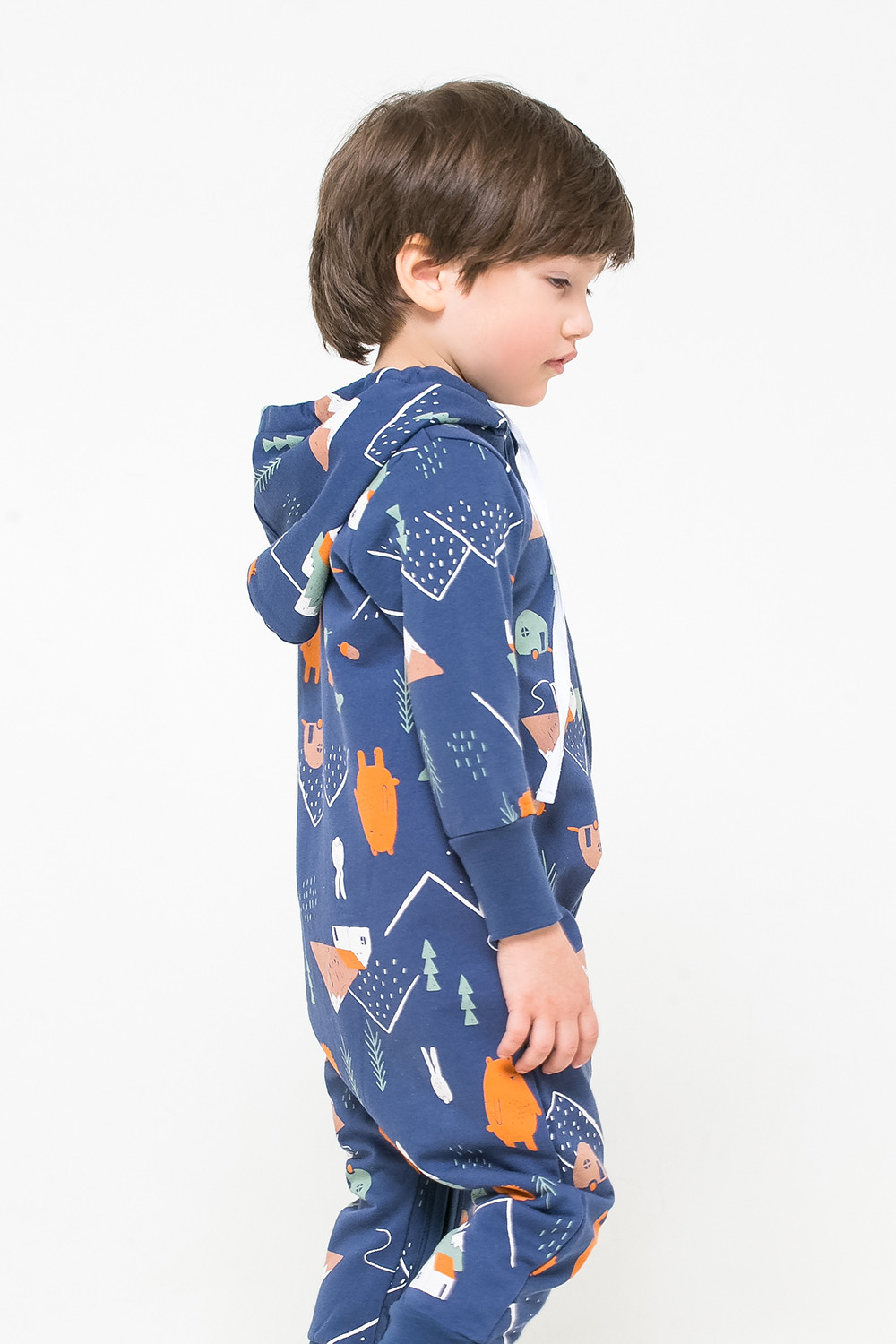 картинка Комбинезон для мальчика Crockid КР 6326 темно-синий, горы к258 от магазина детских товаров ALiSa