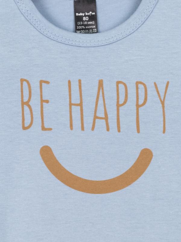 картинка Футболка для мальчика Baby Boom Ф90/7-К Серо-голубой от магазина детских товаров ALiSa