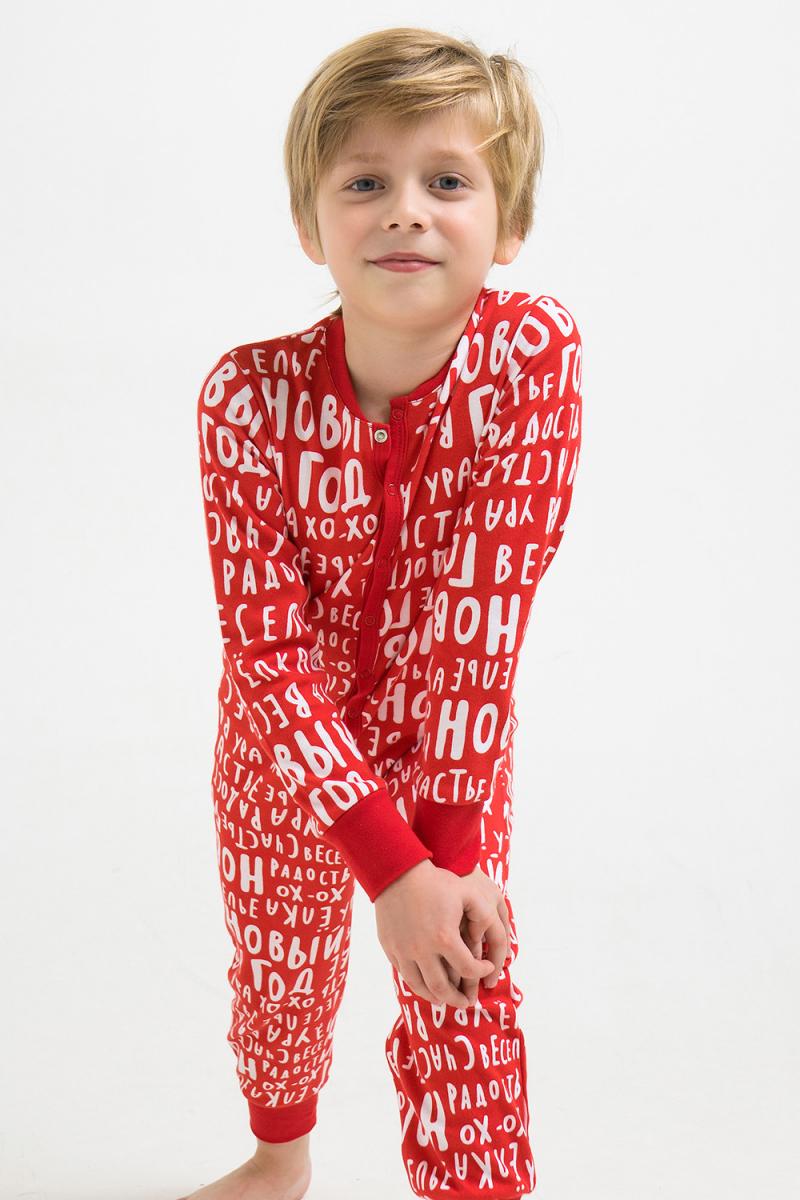 картинка Комбинезон детский Crockid К 6180 новогодние буквы на красном от магазина детских товаров ALiSa