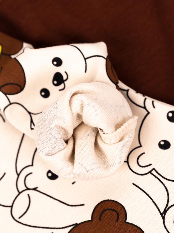 картинка Комплект для мальчика Baby Boom КД184/10-И я728 Мишки на бежевом + шоколад от магазина детских товаров ALiSa