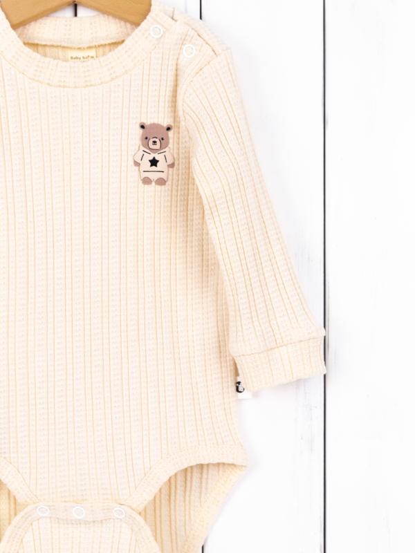 картинка Боди детское Baby Boom Б143/1-Р Ажурная рибана Экрю я734 от магазина детских товаров ALiSa