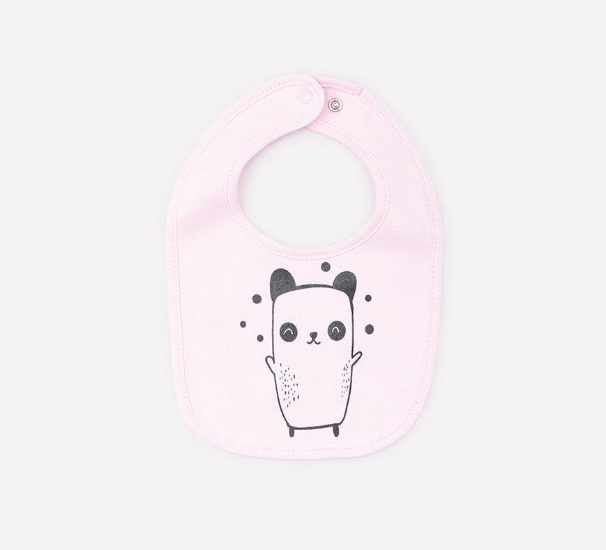 картинка Фартук-нагрудник для девочки Crockid К 8526 пыльно-розовый (панда и друзья) от магазина детских товаров ALiSa