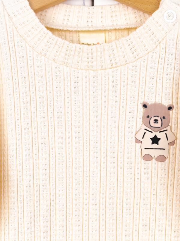 картинка Комбинезон на стопе Baby Boom К392/1-Р Ажурная рибана Экрю я734 от магазина детских товаров ALiSa