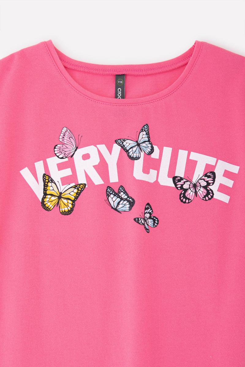 картинка Футболка для девочки Crockid КР 301710 ярко-розовый к340 от магазина детских товаров ALiSa